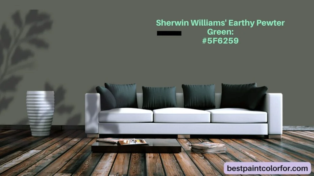 Sherwin Williams' Earthy Pewter Green: