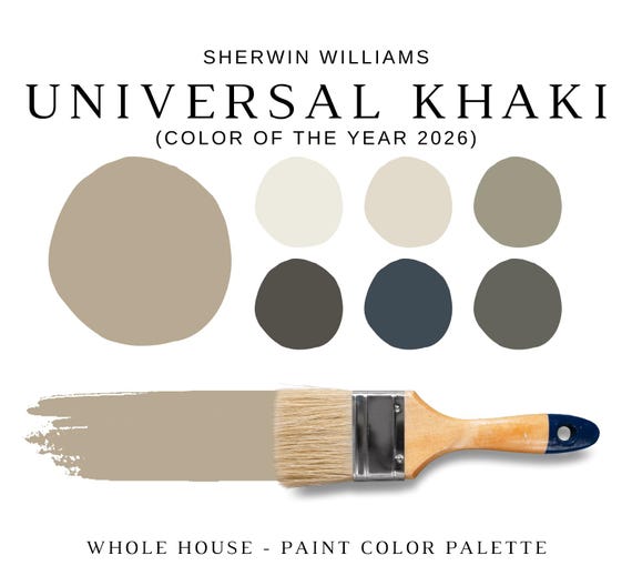 Sherwin Williams UNIVERSAL KHAKI Color Palette, Universal Khaki ...